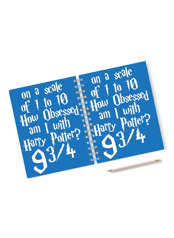 A4 Black Quote Solemnly Swear Hard Notebook Blue