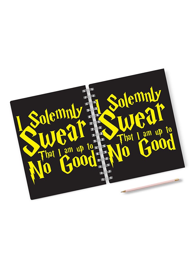 A4 Hard Notebook Black/Yellow