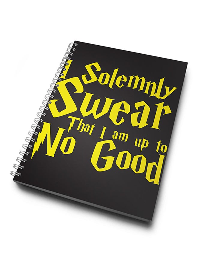 A4 Hard Notebook Black/Yellow