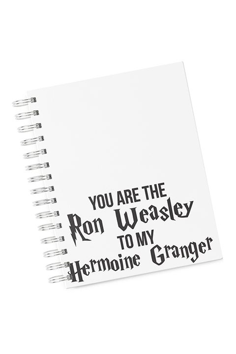A4 Hogwarts Alumni Hard Notebook White