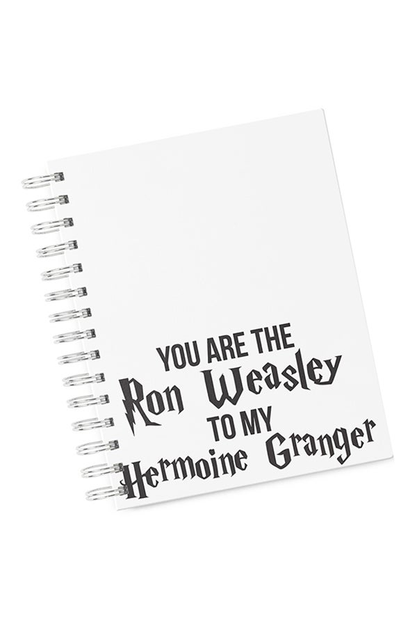 A4 Hogwarts Alumni Hard Notebook White
