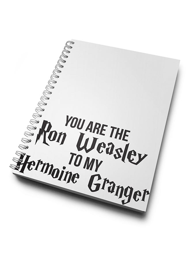 A4 Hogwarts Alumni Hard Notebook White