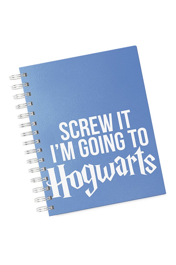 A4 Hogwarts Hard Notebook Blue