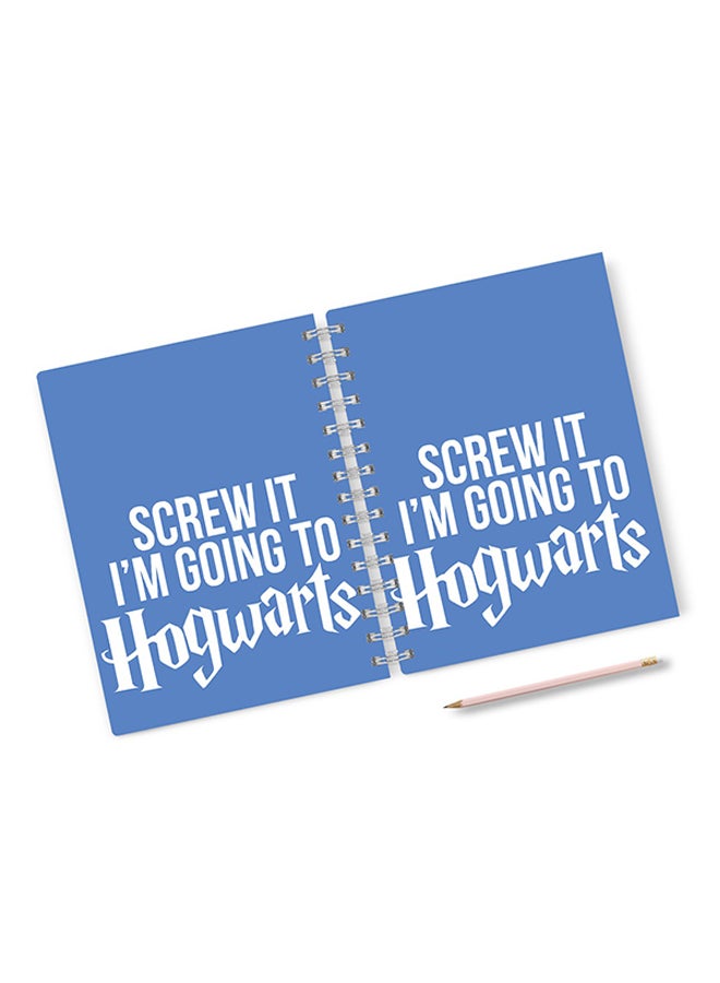 A4 Hogwarts Hard Notebook Blue
