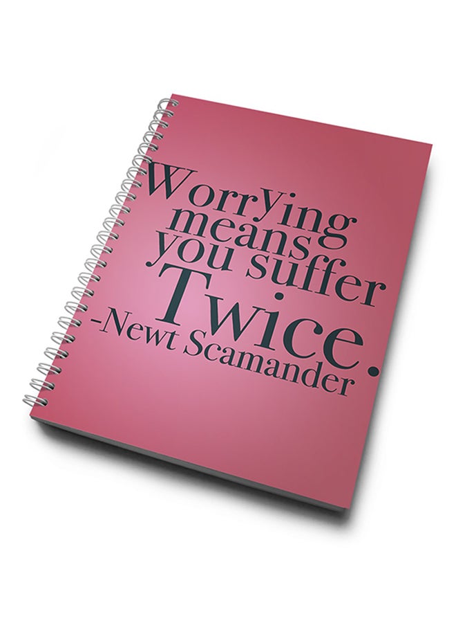 A4 Newt Scamander Hard Notebook Pink