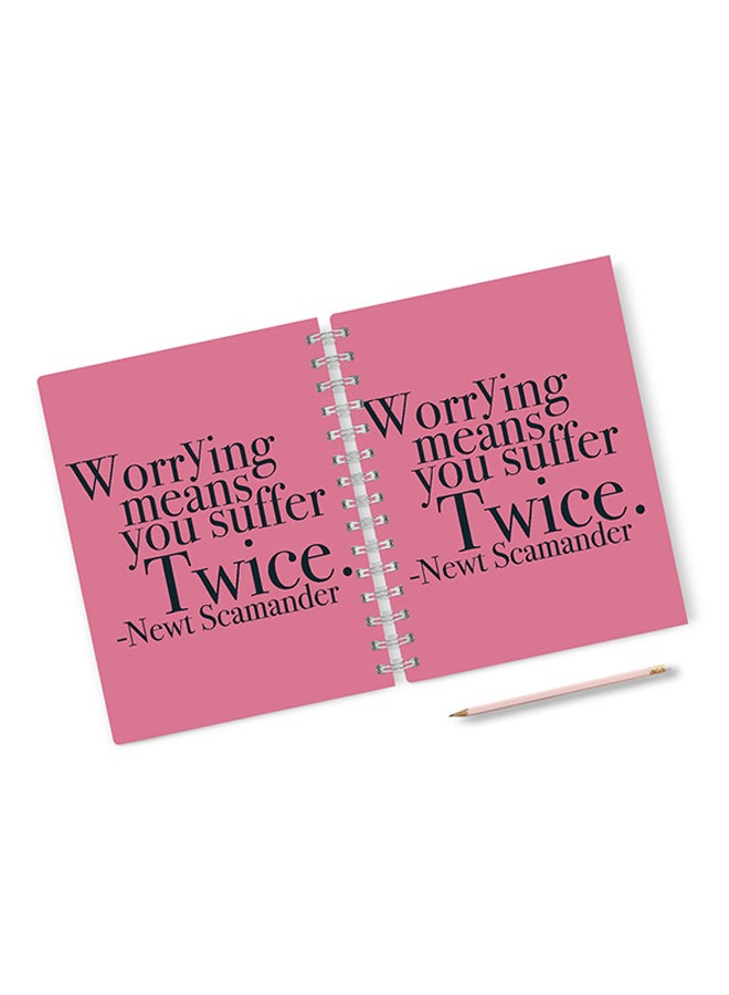 A4 Newt Scamander Hard Notebook Pink
