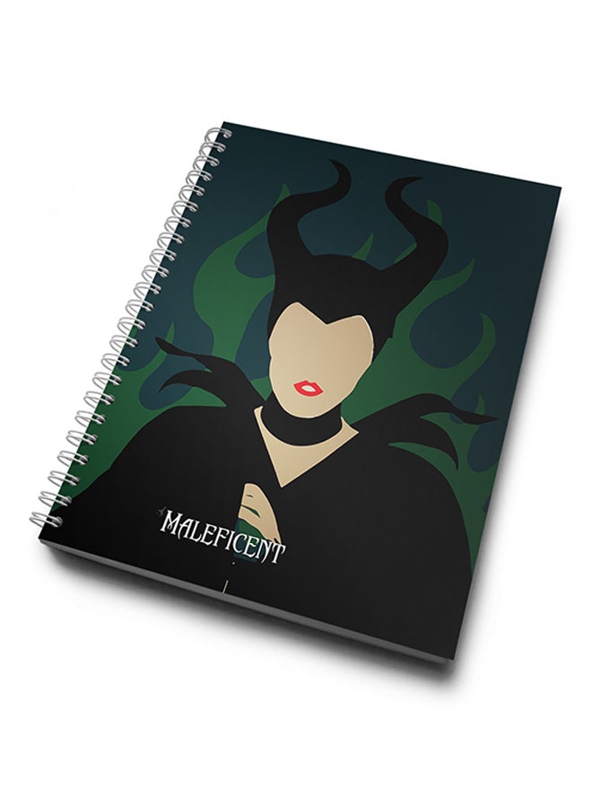 A4 Maleficent Hard Notebook Multicolour