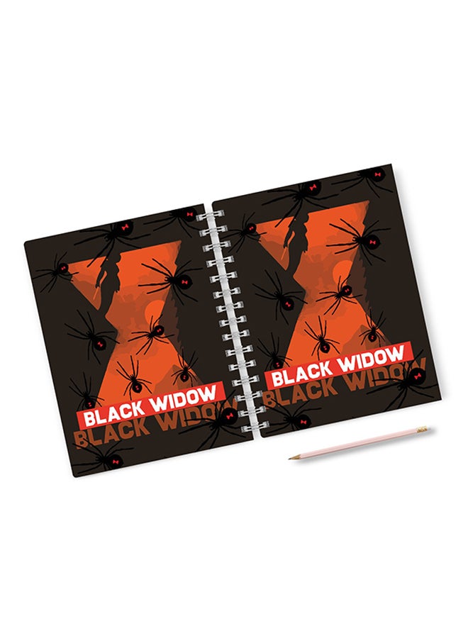 A4 Black Widow Art Hard Notebook Multicolour
