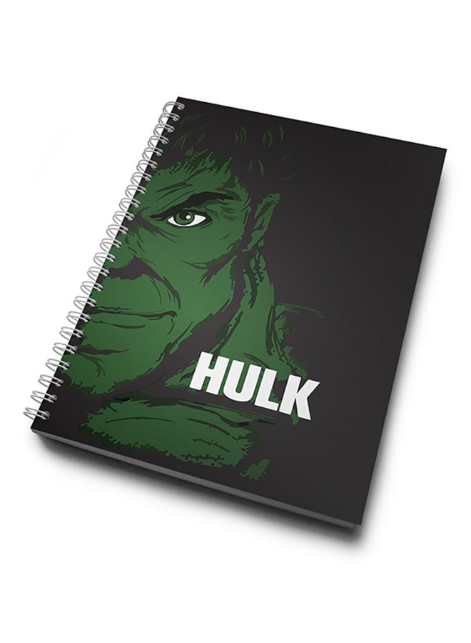 A4 Hulk Retro Cartoon Hard Notebook Green/Black