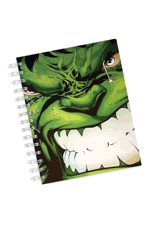 A4 Angry Detail Hulk Hard Notebook Multicolour
