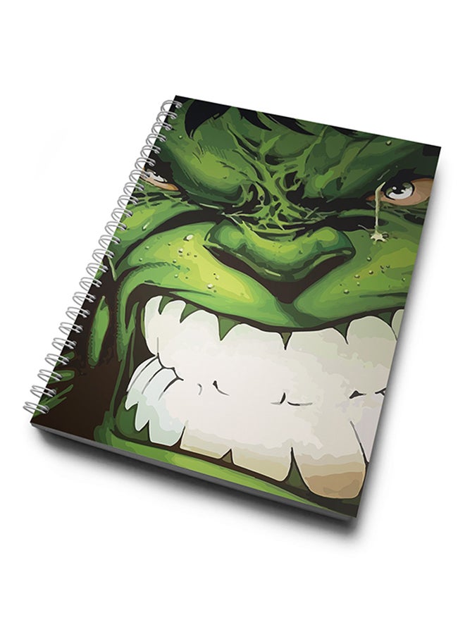 A4 Angry Detail Hulk Hard Notebook Multicolour