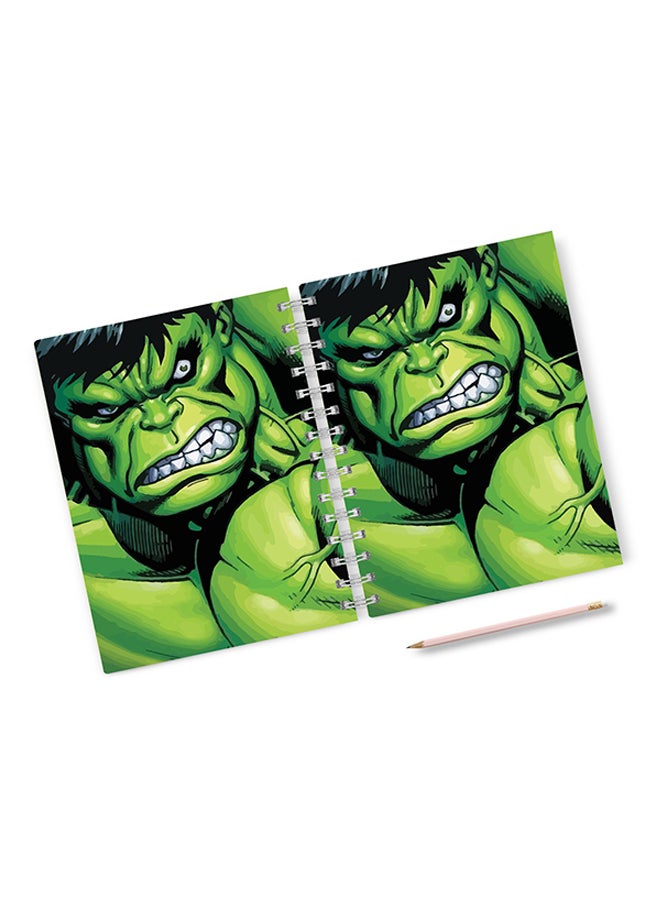 A4 Hulk Hard Spiral Notebook Multicolour Green