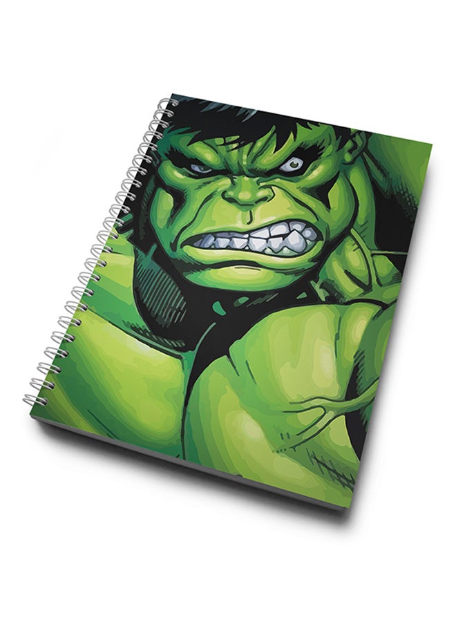 A4 Hulk Hard Spiral Notebook Multicolour Green