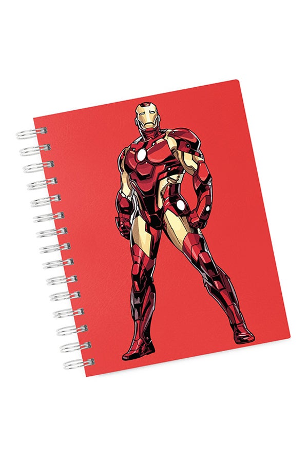 A4 Iron Man Minimal Hard Notebook Red