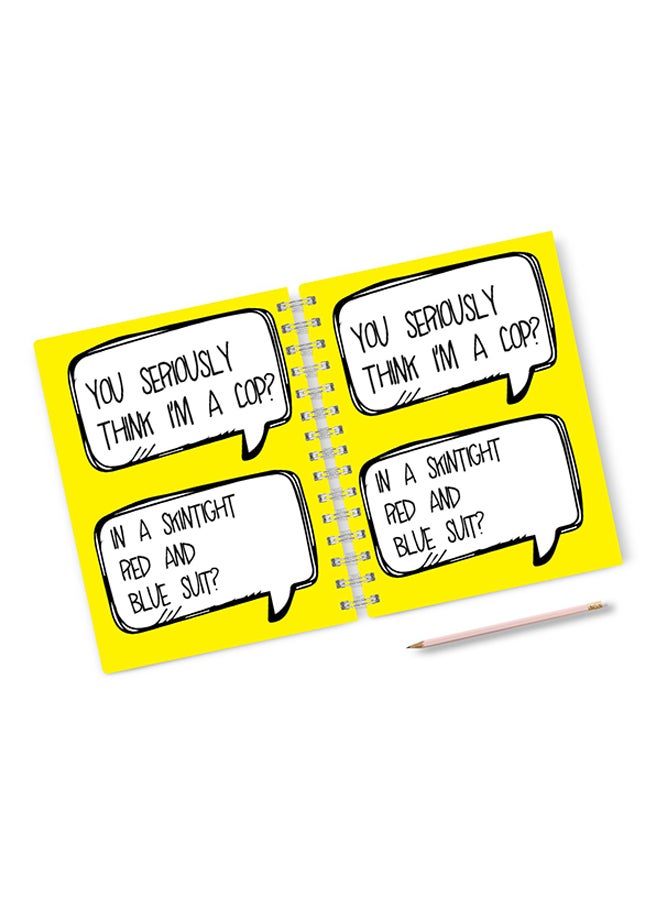 A4 Avenger Funny Hard Notebook Yellow/White/Black