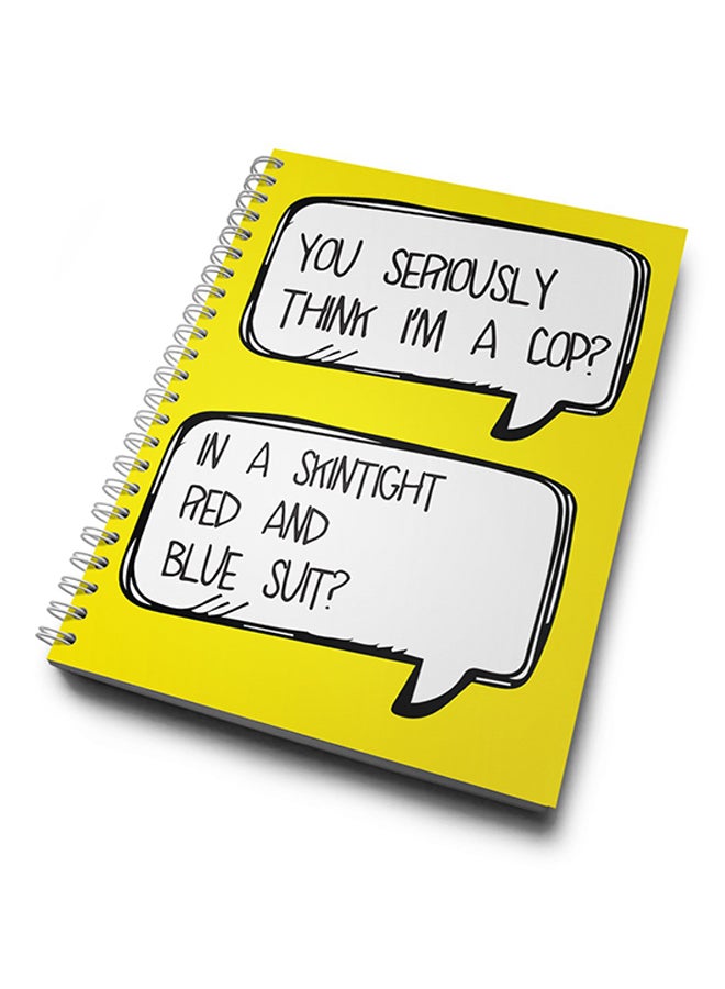A4 Avenger Funny Hard Notebook Yellow/White/Black