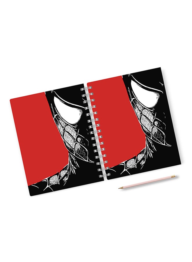 A4 Red Spider Hard Notebook Black/Red