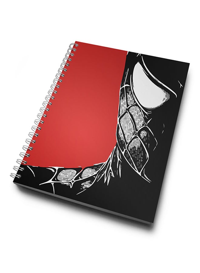 A4 Red Spider Hard Notebook Black/Red
