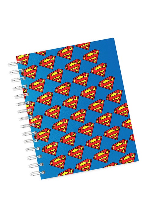 A4 Superman Pattern Hard Notebook Multicolour