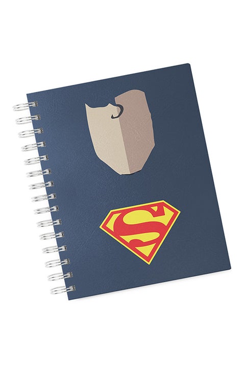 A4 Superman Minimal Hard Notebook Multicolour