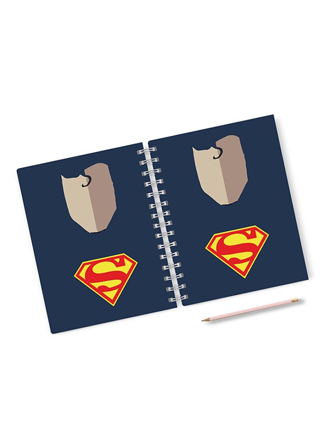 A4 Superman Minimal Hard Notebook Multicolour