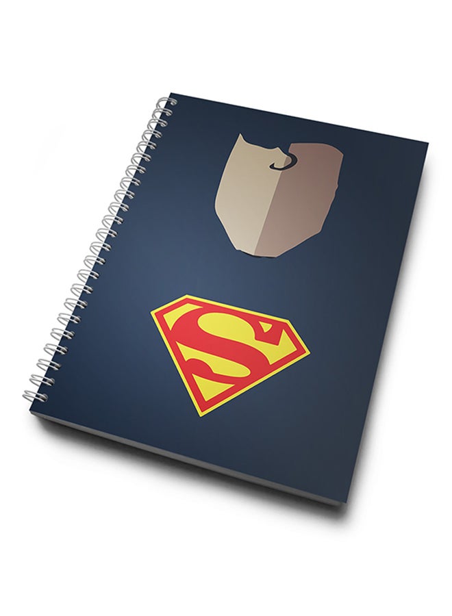 A4 Superman Minimal Hard Notebook Multicolour