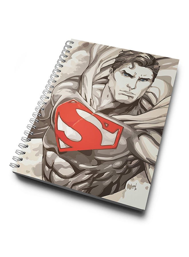 A4 Retro Style Superman Hard Notebook Multicolour