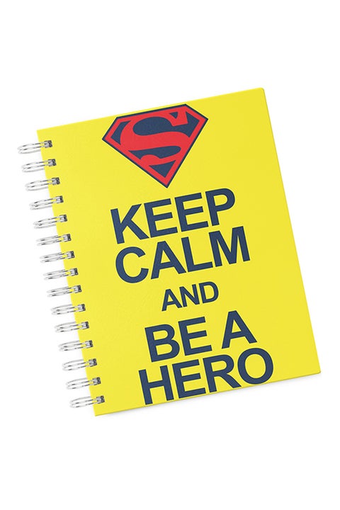 A4 Hero Superman Hard Notebook Yellow