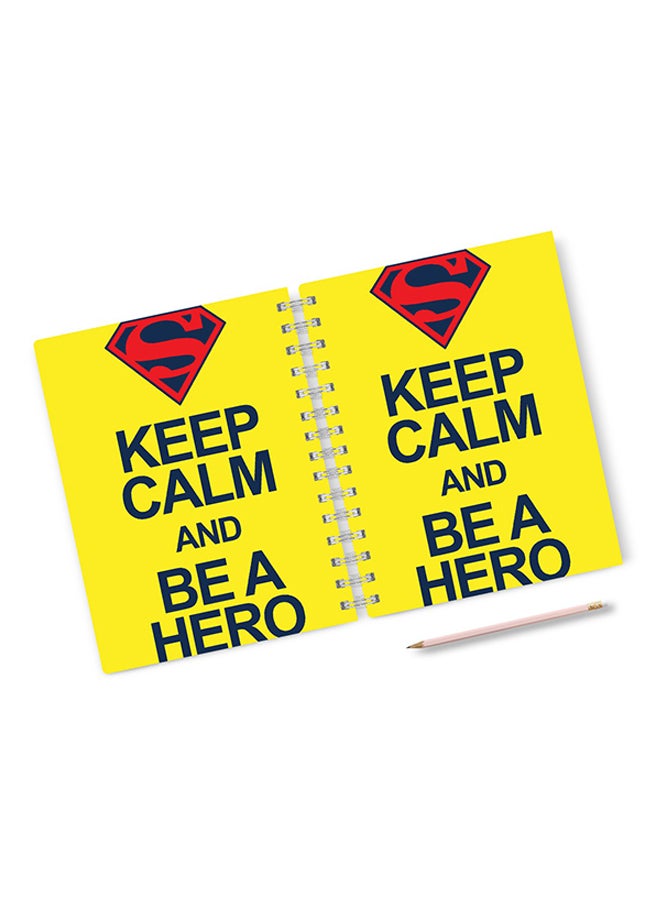 A4 Hero Superman Hard Notebook Yellow