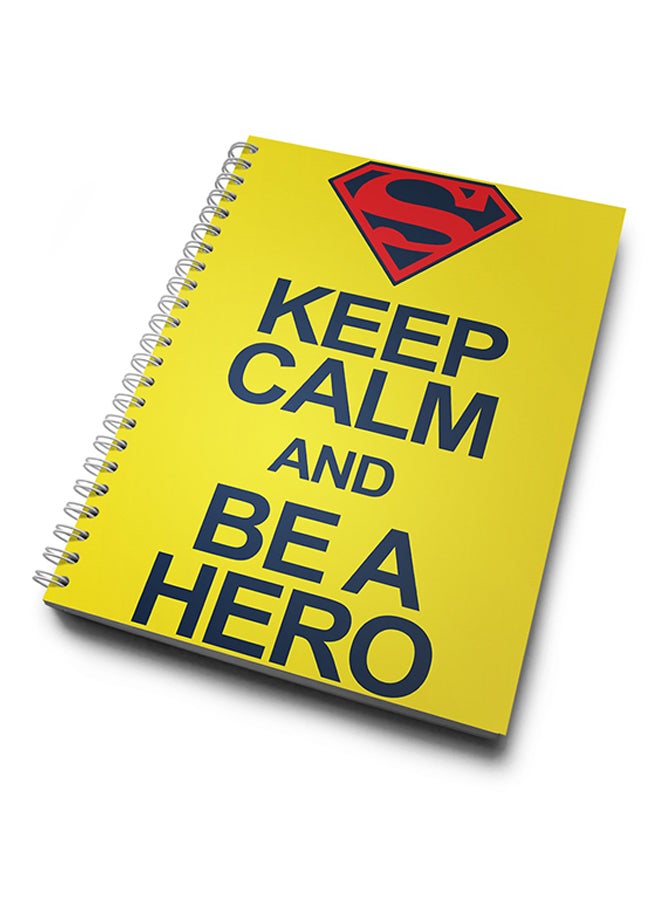 A4 Hero Superman Hard Notebook Yellow