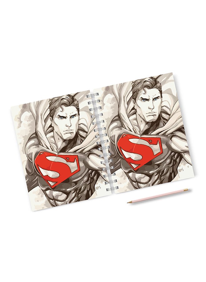 A4 Retro Style Superman Hard Notebook Multicolour