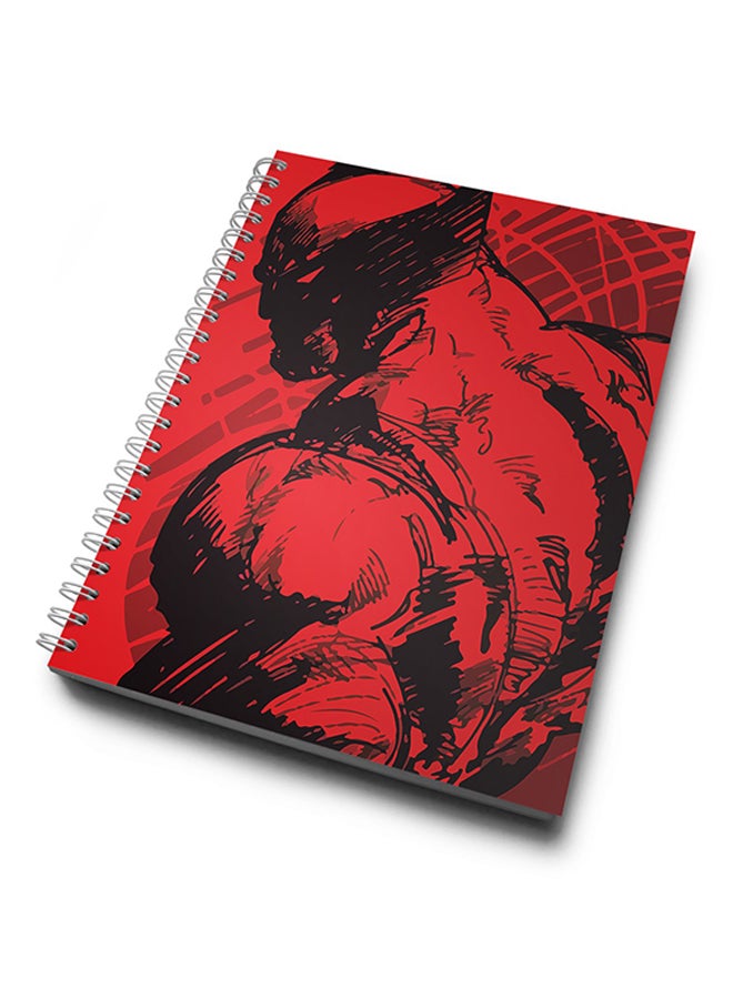 A4 Wolverine Hardcover Notebook Red/Black