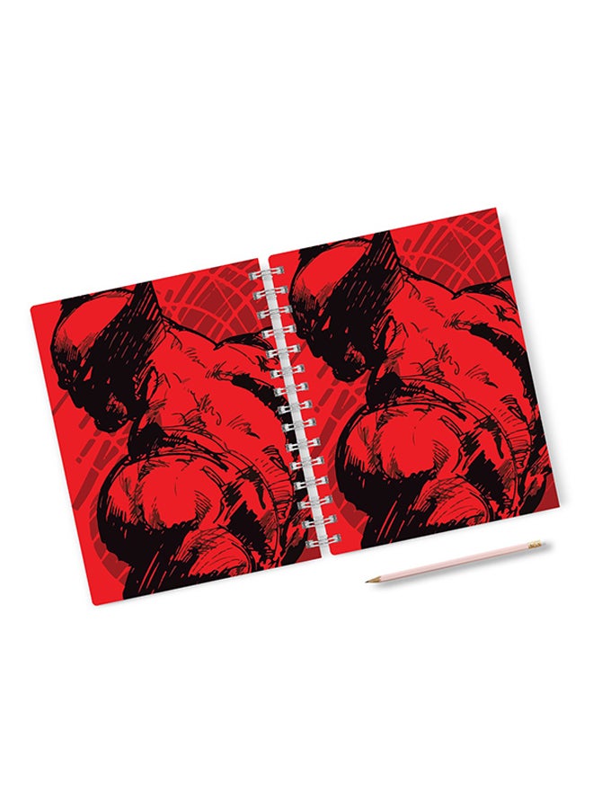 A4 Wolverine Hardcover Notebook Red/Black