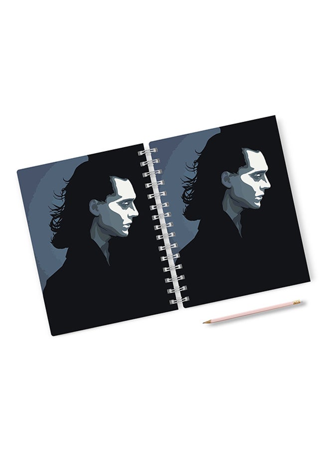 A4 Loki Hard Notebook Black/Grey