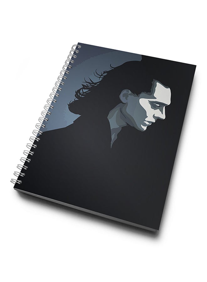 A4 Loki Hard Notebook Black/Grey