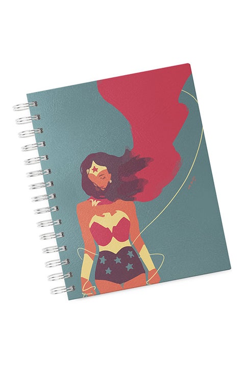 A4 Minimal Wonder Woman Muted Hard Notebook Multicolour