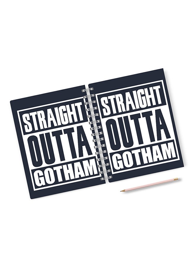 A4 Straight Outta Gotham Hard Notebook Multicolour