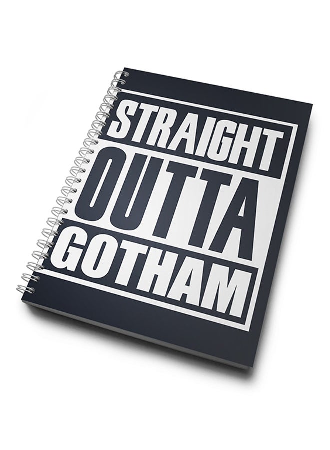 A4 Straight Outta Gotham Hard Notebook Multicolour