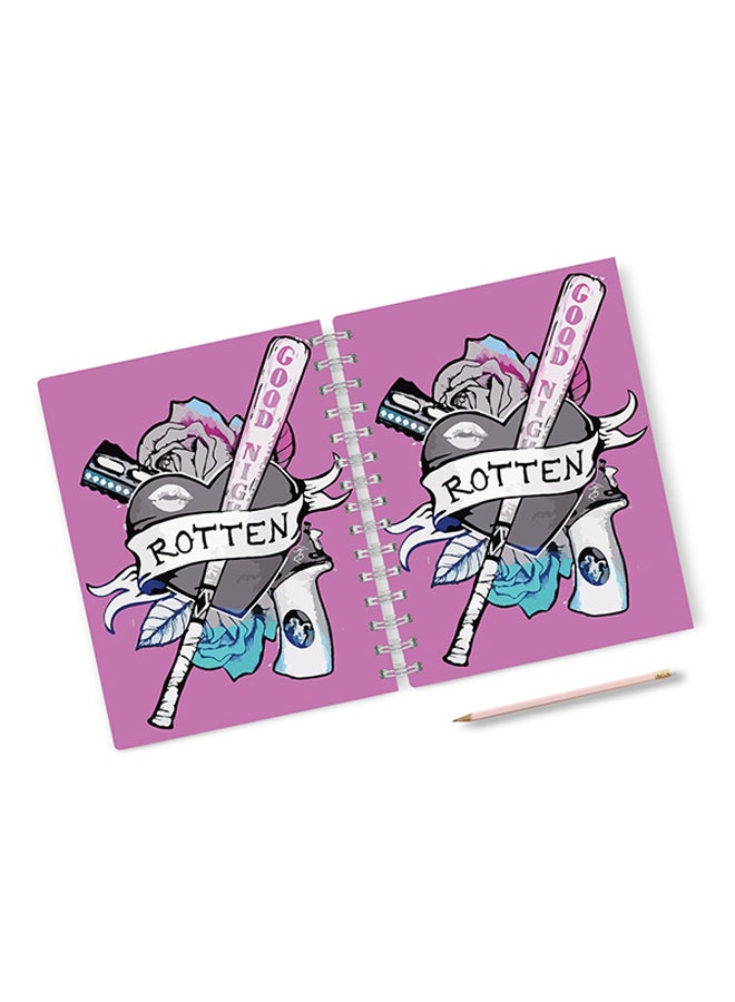 LOUD UNIVERSE - A4 Rotten Harley Quinn Tattoo Hard Notebook Multicolour - Image 1