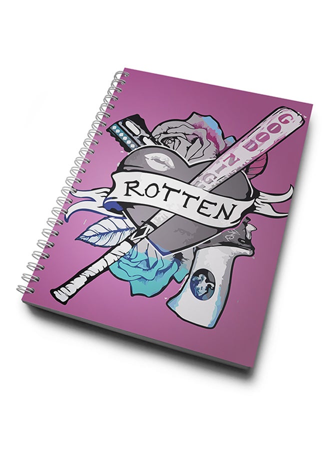 LOUD UNIVERSE - A4 Rotten Harley Quinn Tattoo Hard Notebook Multicolour - Image 1
