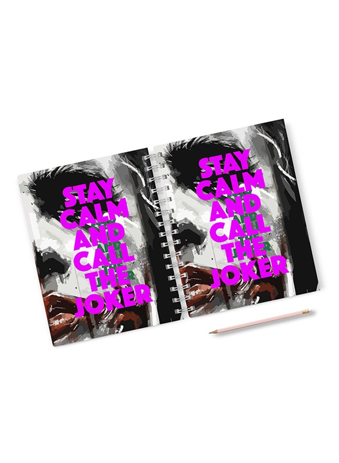 A4 Calm Joker Suicide Squad Hard Notebook Multicolour
