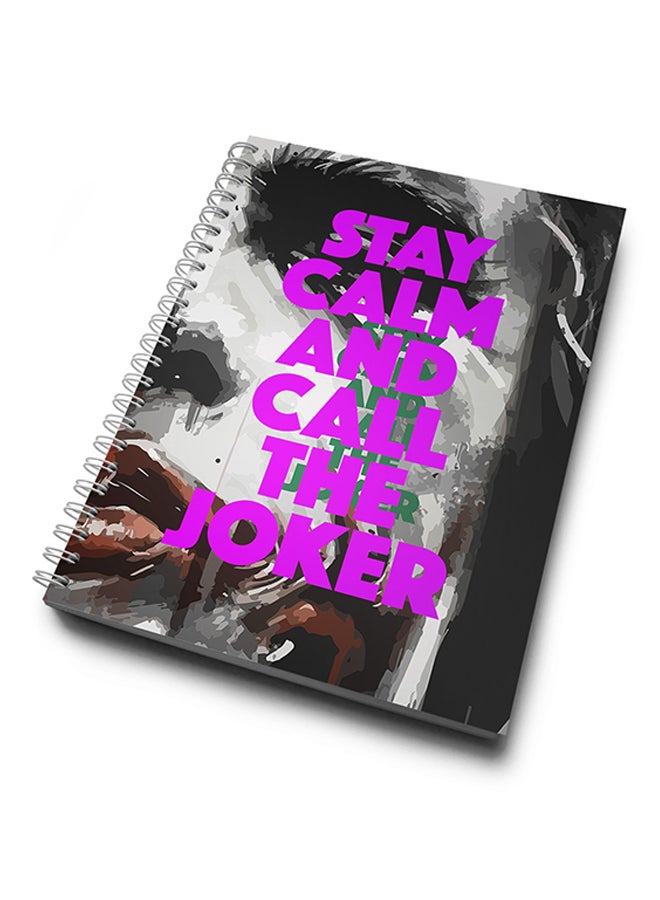 A4 Calm Joker Suicide Squad Hard Notebook Multicolour