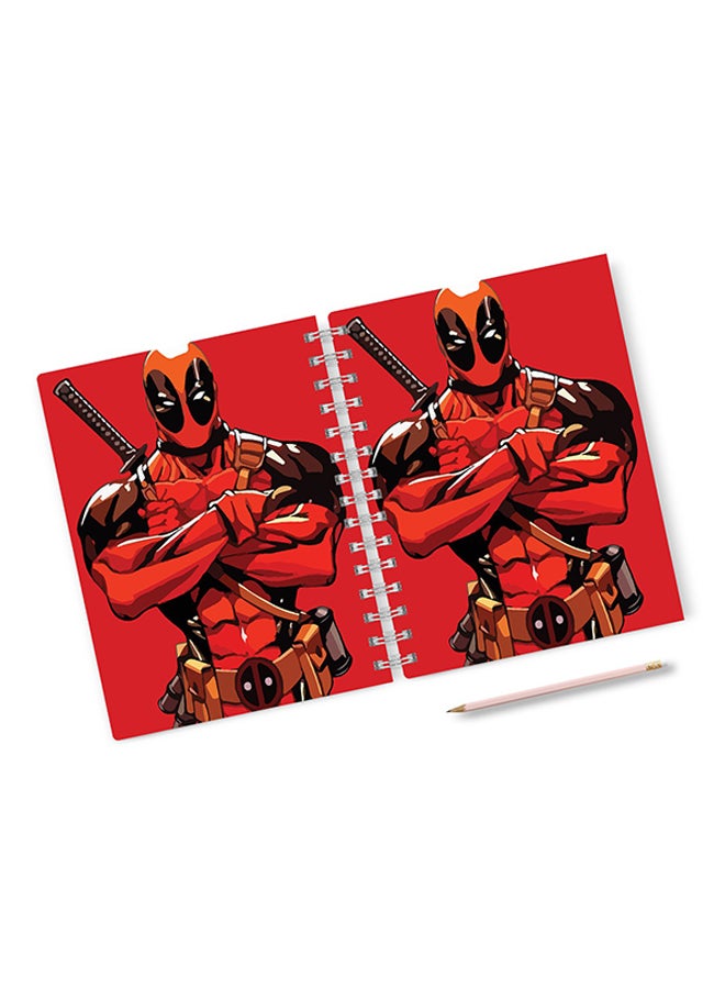 A4 Red Character Hard Notebook Multicolour