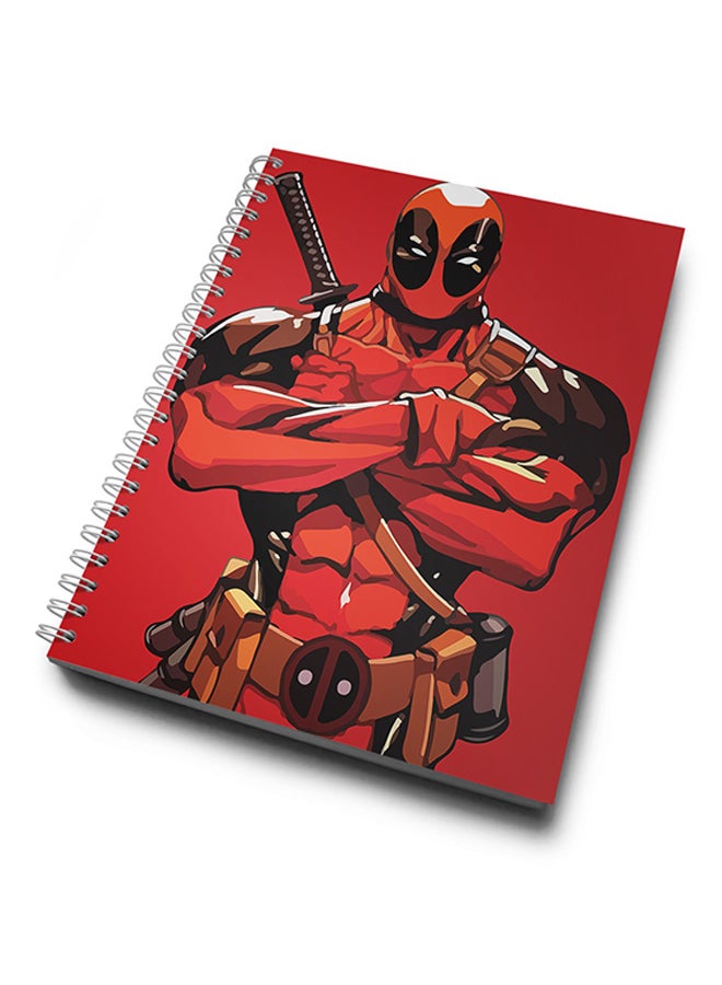 A4 Red Character Hard Notebook Multicolour