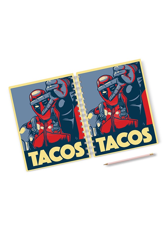 A4 Dead Pool Hard Notebook Multicolour