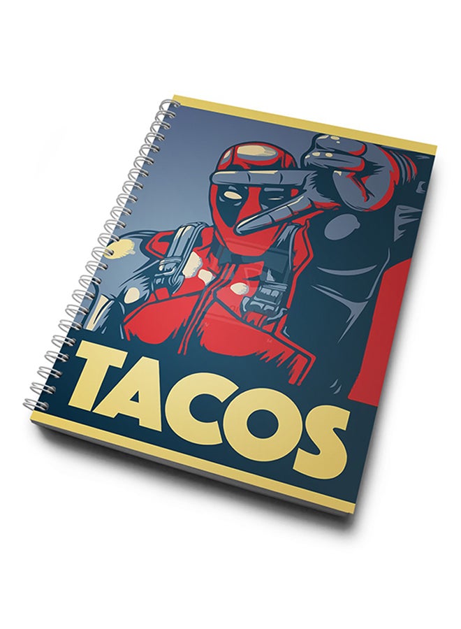 A4 Dead Pool Hard Notebook Multicolour