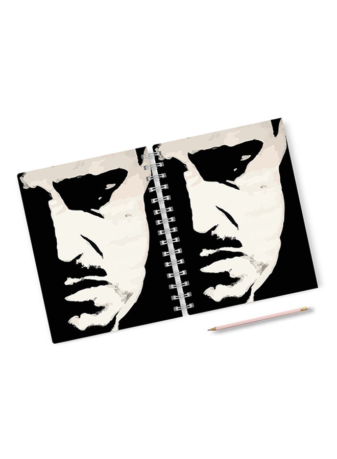 A4 Minimal Movie Poster Hard Notebook Black/Grey