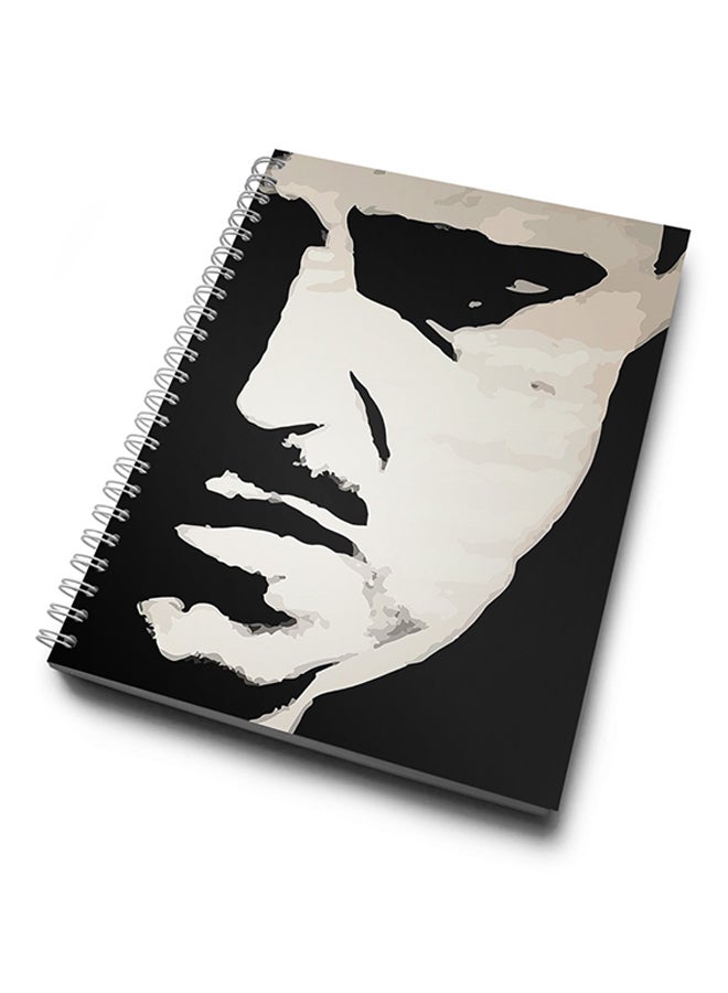 A4 Minimal Movie Poster Hard Notebook Black/Grey