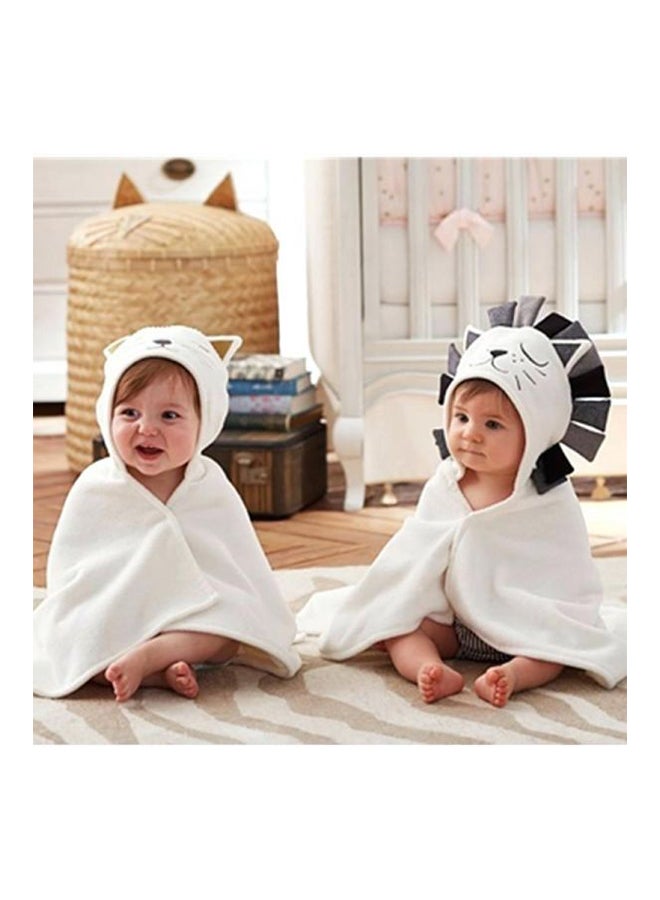 Cotton Hooded Bathrobe Towel - Image 2