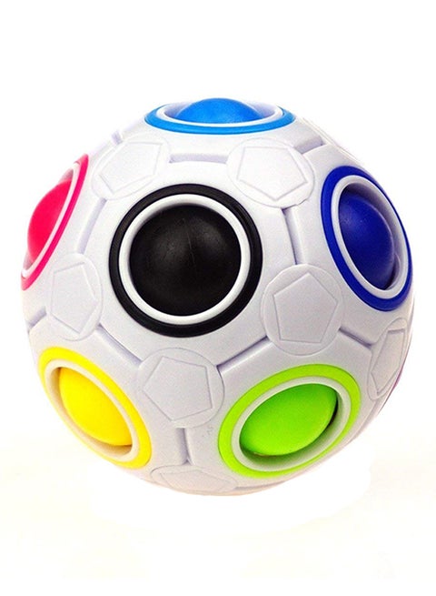 Rainbow Football Ball Shaped Magic Cube Speed Puzzle